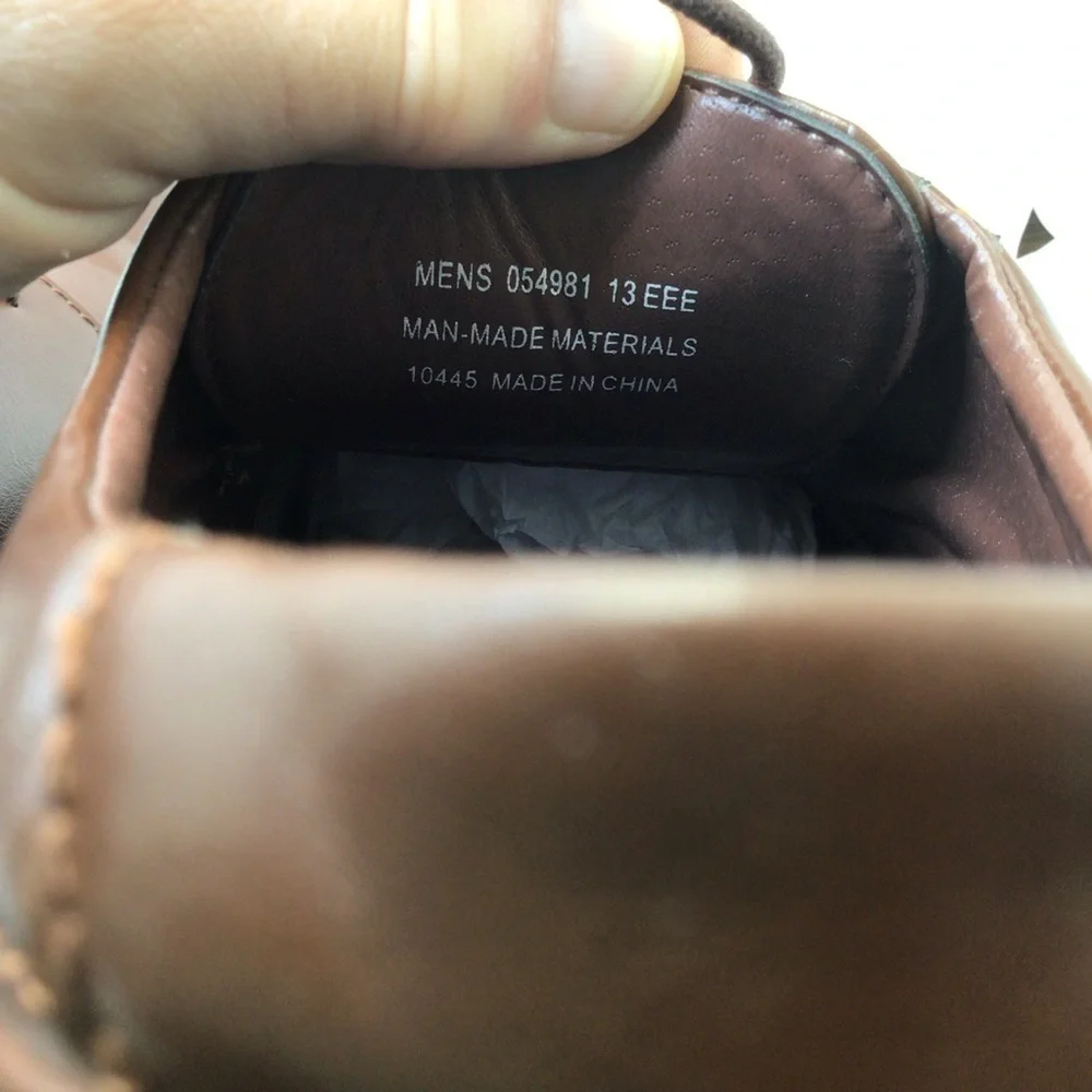 Hugo Vitelli Mens Brown Oxford Lace Up Dress Shoes Size 13EEE